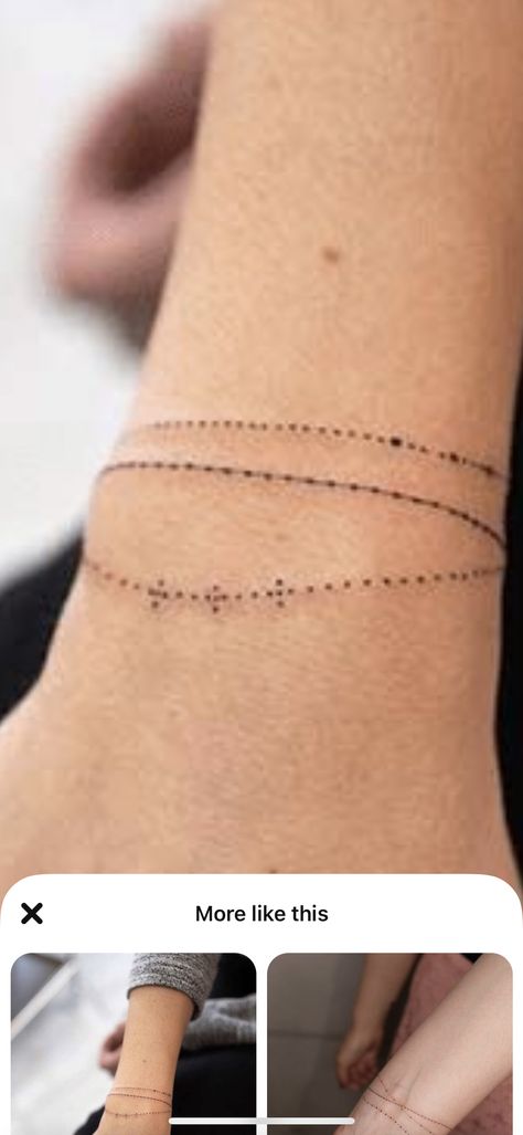 Fine Line Tattoos Forearm, Bracelet Tattoos For Women, Charm Bracelet Tattoo, Neat Tattoos, Wrap Around Wrist Tattoos, Micro Tattoo, Wrist Bracelet Tattoo, Running Tattoo, Arm Bangles