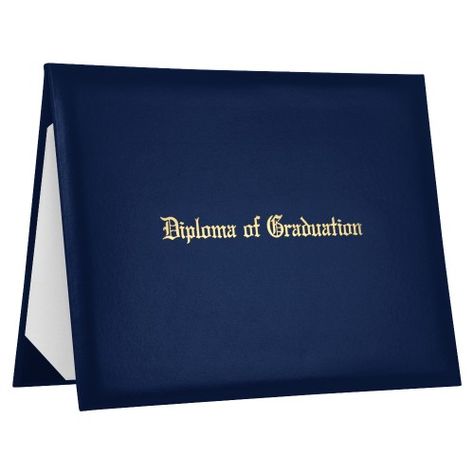 Navy Blue Imprinted Diploma of Graduation Cover Graduation Cover, Graduation Memories, Graduation Certificate, Graduation Diploma, Certificate Holder, College Diploma, University Diploma, School Building, Ipad Cover