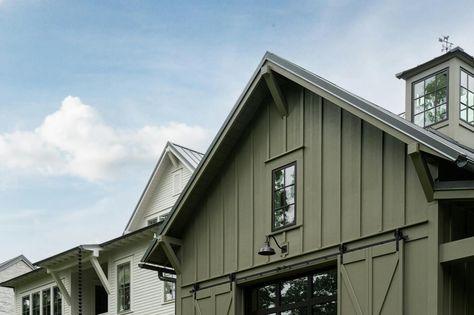 Dark Green House Exterior White Trim, Hardy Plank Siding, Siding Styles, Shake Siding, Siding Trim, Types Of Siding, James Hardie, Hardie Siding, Hardie Plank