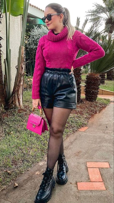 Boujee Fits, Blazer Rosa, Winter Ootd, Street Style Fall Outfits, Leather Pants Women, Causual Outfits, Indie Outfits, Curvy Outfits, Leather Shorts