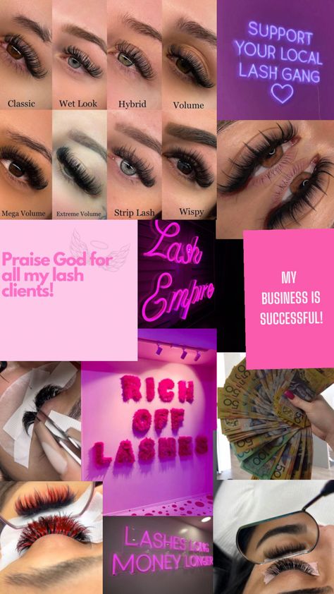 Rich Off Lashes Wallpaper, Lash Business Vision Board, Lash Business Goals, Rich Off Lashes, Lash Tech Manifest, Successful Lash Tech Aesthetic, Rich Off Lashes Sign, Beauty Entrepreneur, Vision Board Wallpaper