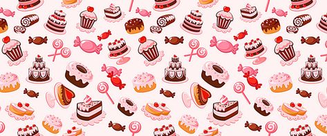 Dessert cartoon background Dessert Wallpaper, Candy Banner, Facebook Cover Photo Template, Cake Poster, Banner Cartoon, Cake Background, Candy Background, Designer Business Card, Baking Art