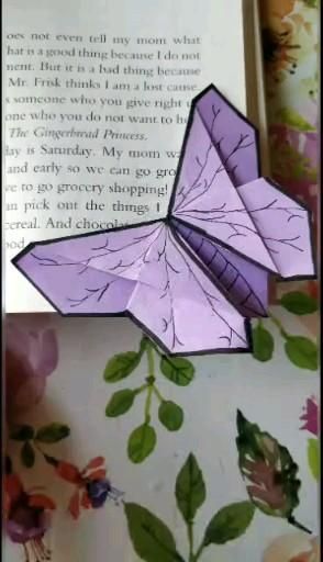 Butterfly 🦋 bookmark 🔖 [Video] | Book origami, Handmade bookmarks diy, Origami bookmark corner How To Do A Butterfly Bookmark, Origami Art Bookmark, Bookmarks Handmade Corner, Cute Corner Bookmarks, Cool Origami Bookmarks, Paper Folding Bookmarks, Paper Butterflies Bookmark, How To Fold Butterflies, How To Fold A Butterfly