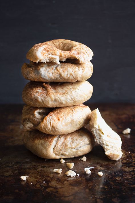 Apple Cinnamon Bagels  #healthy #bagels #breakfast #baking #snack #homemade Apple Bagels, Cinnamon Bagel, Cinnamon Bagels, Eggless Chocolate Chip Cookies, Tasty Bread Recipe, Active Dry Yeast, Bagel Cream Cheese, Bagel Sandwich, Eggless Baking