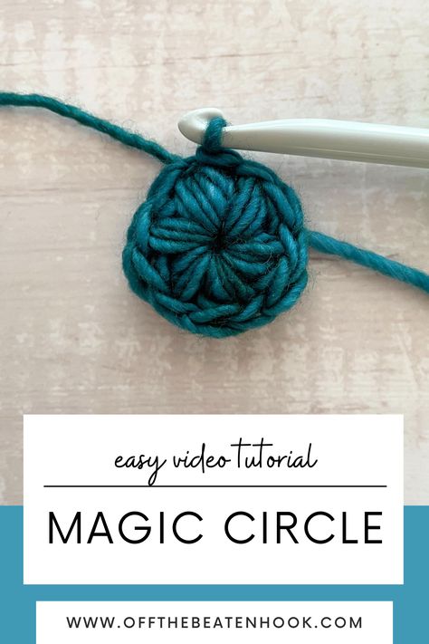 Uncover the secret to the crochet magic circle (magic ring). This must-know crochet technique will help you start your crochet projects with confidence and ease. Whether you are new to the world of crochet or are looking to level up your skills, I will break down each step as I show you how to crochet a magic circle in this crochet video tutorial. Magic Ring Crochet Tutorial, Crochet A Magic Circle, Magic Ring Crochet, Ring Crochet, All Free Crochet, Your Crochet, Crochet Tutorials, Crochet Videos Tutorials, Quick Crochet