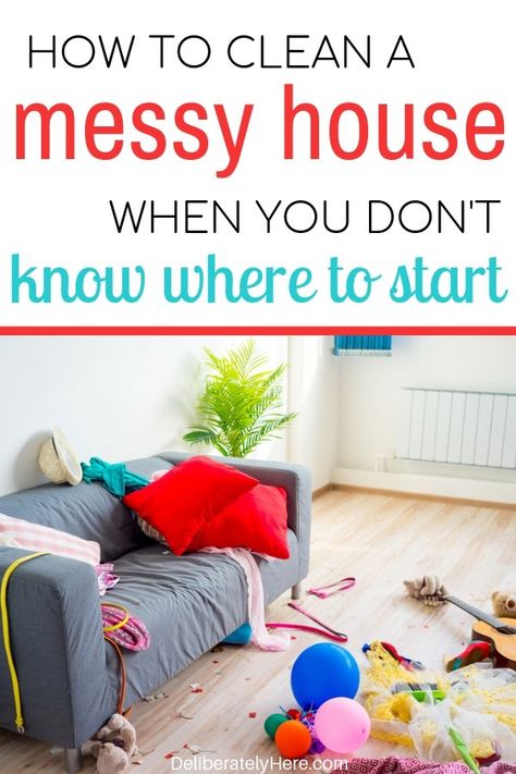 How to clean a messy house when you don't know where to start or what to do. How to keep your house clean when you don't have time. How to find time to keep your house clean when you're busy. How busy moms keep their house clean. How to use a cleaning schedule. How to clean your house in one day when you're overwhelmed with the mess. Where to start cleaning a messy house. How to clean a house like a professional in one day. Daily Cleaning Routine, Keep Your House Clean, Deep Cleaning Hacks, Cleaning Painted Walls, Messy House, How To Get Motivated, Routine Tips, Start Cleaning, Bathroom Cleaning Hacks