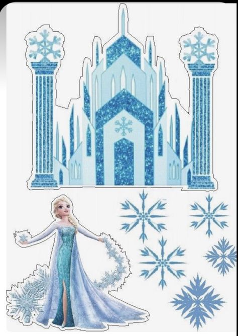 Elsa Castle Printable, Frozen Castle Printable, Frozen Castle Cake, Frozen Elsa Cake Topper, Elsa Castle, Topper Frozen, Elsa Cake Toppers, Frozen Birthday Party Cake, Frozen Diy