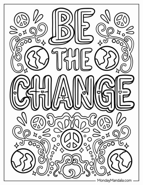 16 Peace Coloring Pages (Free PDF Printables) Peace Coloring Pages, Aesthetic Coloring Pages, Free Printable Quotes, Family Coloring Pages, Swear Word Coloring, Words Coloring Book, Quote Coloring Pages, Pattern Coloring Pages, Free Adult Coloring Pages