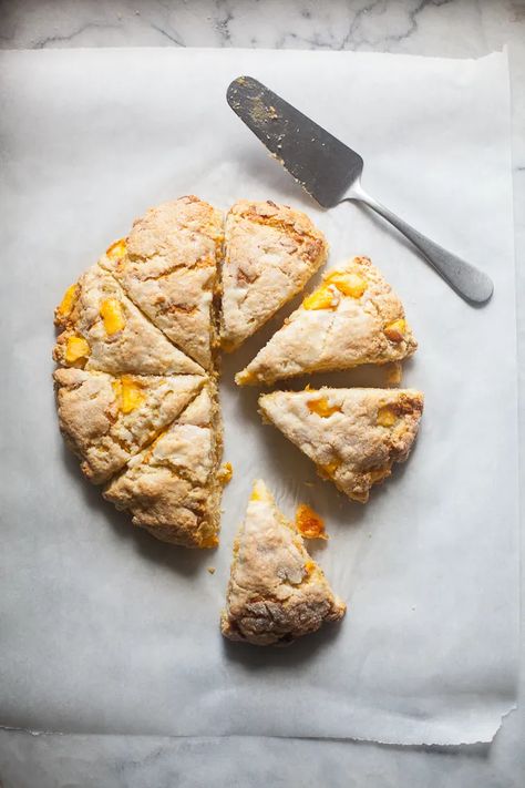 Squash Scones with White Chocolate - ZoëBakes Squash Scones, Zoe Bakes, Peach Scones, Caramelized White Chocolate, Scones Ingredients, Pastry Blender, Scone Recipe, Eat Dessert First, Eat Dessert