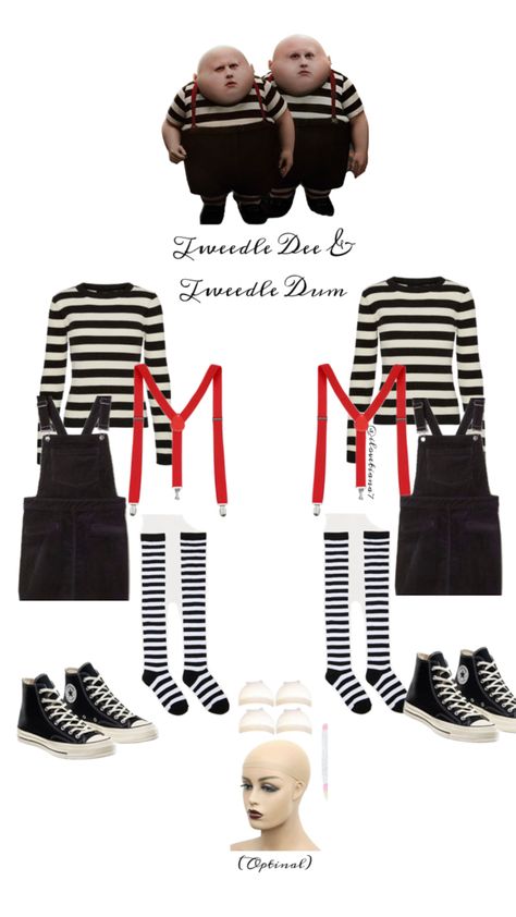 Halloween Costume Ideas Tweedle Dee Tweedle Dum, Tweedle Dum, Tap Costumes, Tweedle Dee, Halloween Costume Idea, Halloween Costume Outfits, Halloween Inspo, Boxing Day, Halloween Outfits