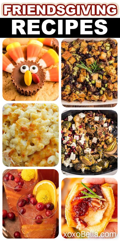 Friendsgiving recipes Thanksgiving Menu List, Cranberry Walnut Salad, Homemade Stromboli, Pumpkin Pecan Cobbler, Homemade Green Bean Casserole, Friendsgiving Food, Best Thanksgiving Recipes, Thanksgiving Dinner Recipes, Thanksgiving Dishes