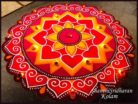 Rangoli Designs For Competition, Indian Rangoli Designs, New Year Rangoli, Rangoli Designs Simple Diwali, Rangoli Simple, Easy Rangoli Designs Diwali, Rangoli Designs Latest, Simple Rangoli Designs Images, Simple Rangoli Border Designs