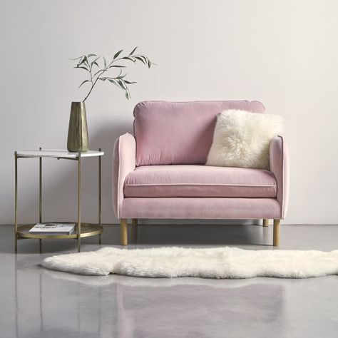 Pale pink living room