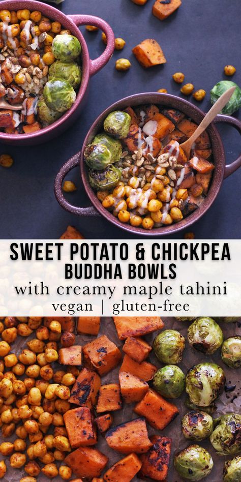 Sweet Potato Chickpeas, Potato Chickpea, Veggie Bowls, Buddha Bowls Recipe, Healthy Bowls Recipes, Roasted Sweet Potato, Buddha Bowls, Healthy Bowls, Veggie Bowl