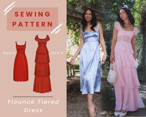 Evening Gown Sewing Pattern, Formal Dress Pattern, Maxi Dress Sewing Pattern, Prom Dress Pattern, Formal Dress Patterns, Diy Vetement, Couture Mode, Sewing Design, Diy Sewing Clothes