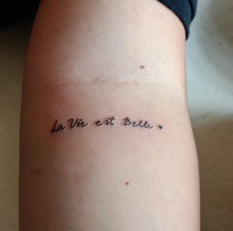 Elle Reve Tattoo, Belle Ame Tattoo, Cest La Vie Tattoo, La Vie Tattoo, Belle Tattoo, Word Definition, Tattoo Fonts Cursive, French Tattoo, Cursive Tattoos