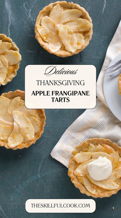 Apple frangipane tarts made with Granny Smith apples and almond filling, perfect for holiday desserts. Dessert with granny smith apples, Frangipane Dessert, Fall Tart, Frangipane Recipe, Apple Frangipane Tart, Holiday Cooking Christmas Frangipane Dessert, Fancy Fall Desserts, Fall Tart, Apple Frangipane Tart Recipe, Frangipane Recipe, Frangipane Apple Tart, Frangipane Tart Recipe, Apple Frangipane Tart, Almond Frangipane Tart