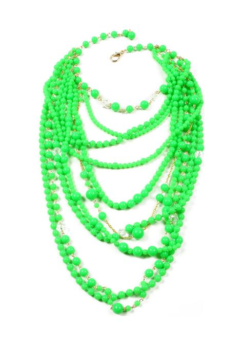 AMRITA SINGH Prince Street Necklace | ideel Vintage Jewelry Repurposed, Amrita Singh, Repurposed Jewelry, Layered Necklace, Fashion Labels, Neon Green, Layered Necklaces, Shop Necklaces, Womens Jewelry Necklace