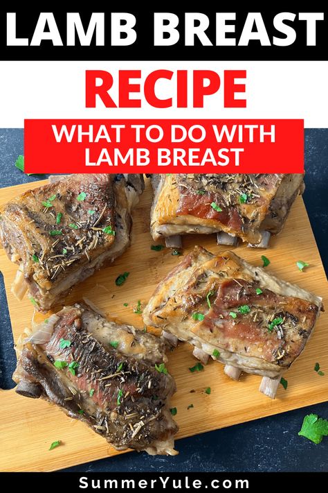 Breast Of Lamb Recipes, How To Season Lamb, Lamb Breast Recipes Slow Cooker, Lamb Breast Recipes, Lamb Ribs Recipe, Lamb Belly Recipe, Lamb Breast Plate Recipes, Best Rack Of Lamb Recipes Oven, Split Lamb Breast Plate Recipes