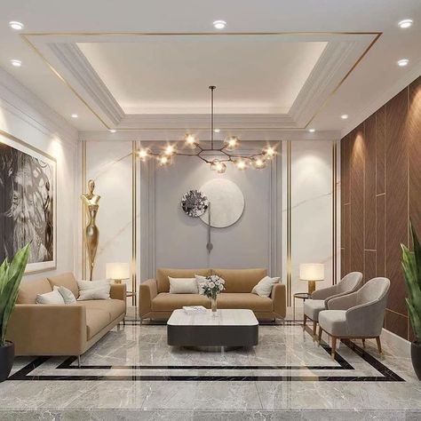 Falceling Design Living Room, Man Home Decor, Drawing Room Design, Drawing Room Interior, Drawing Room Interior Design, Drawing Room Decor, Elegant Living Room Decor, Latest Living Room Designs, Ceiling Design Living Room