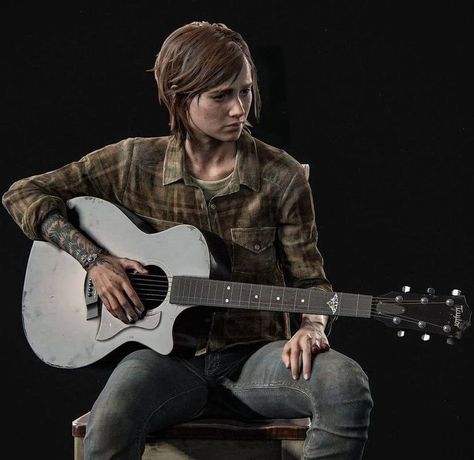 Ellie Tlou Funny, Ellie Playing Guitar, Ellie Journal, Tlou Funny, Farm Ellie, Ellie Icons, Funny Icons, Last Of Us Remastered, Ellie Tlou