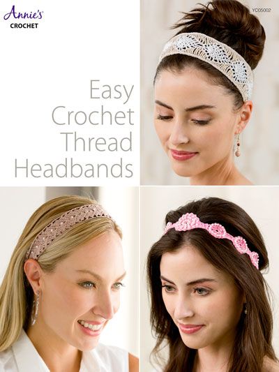 Easy to Crochet Headband patterns using cotton thread and a few easy crochet stitches to make headbands for your hair. Crochet Thread Headband, Thread Crochet Patterns Free Size 10, Crochet Thread Patterns Free Size 10, Head Wrap Crochet, Crochet Headband Sizes, Crochet Headband Patterns, Tie Pattern Free, Free Headband Patterns, Easy Crochet Headband