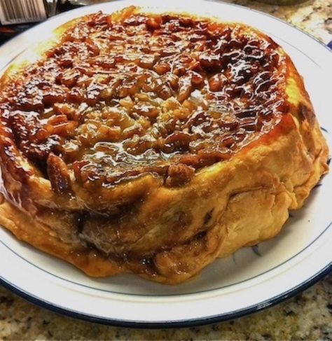 Upside Down Apple Pie Upside Down Apple Pie, Pecan Sticky Buns, Apples Cinnamon, Gooey Caramel, Refrigerated Pie Crust, Coconut Palm Sugar, Sweet Butter, Crunchy Pecans, Favorite Pie