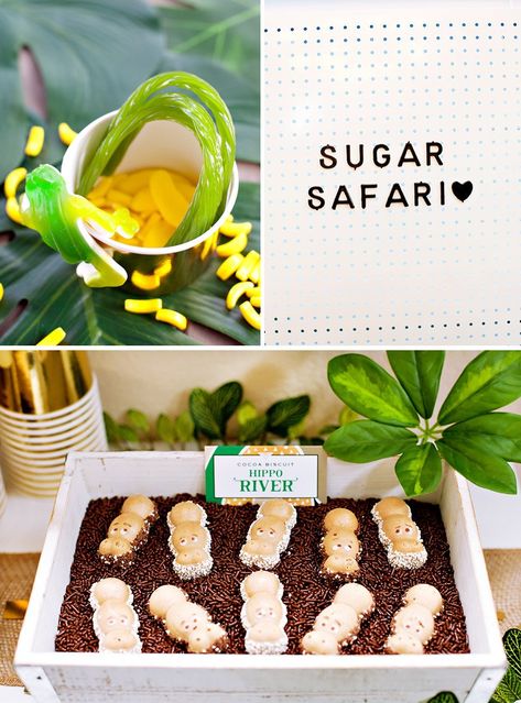 Candy Bar Bautizo, Jungle Safari Birthday Party, Safari Birthday Party Decorations, Jungle Theme Birthday Party, Jungle Thema, Jungle Safari Birthday, Wild Birthday Party, Jungle Theme Parties, Jungle Theme Birthday