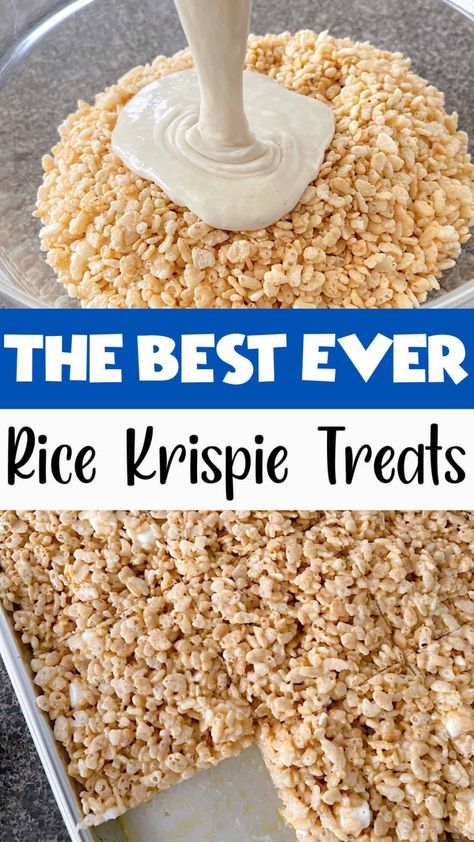 Rice Crispy Treat Recipe Original, Rice Krispie Treats With Vanilla Extract, Home Made Rice Crispy Treats Recipe, How To Make Rice Crispy Treats, Rice Crispy Recipes, Rice Crispy Treats Recipe Original, Rice Crispies Treats, Rice Krispie Treats Original Recipe, The Best Rice Krispie Treats