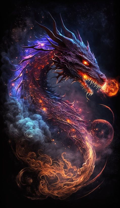 Dragon Wallpaper 4k, Dragon Head Tattoo, Elemental Dragons, Twin Flame Art, Dragon Ball Wallpaper Iphone, Dragon Artwork Fantasy, Flame Art, Dragon Illustration, Animated Animals