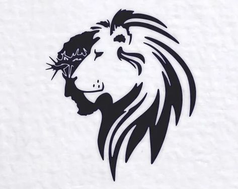 Etsy :: Your place to buy and sell all things handmade Venom Tattoos, Lamb Tattoo, Lion Svg, Lion Clipart, Biblical Tattoos, Bible Tattoos, Lion Of Judah Jesus, Jesus Wall Art, Lion And Lamb