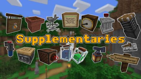 Supplementaries mod will add various decor items to Minecraft game, which is made in the default style Minecraft Decoration, Minecraft Forge, Minecraft Mobs, Minecraft Games, Minecraft Decorations, Minecraft Creations, Sign Post, Minecraft 1, Minecraft Mods