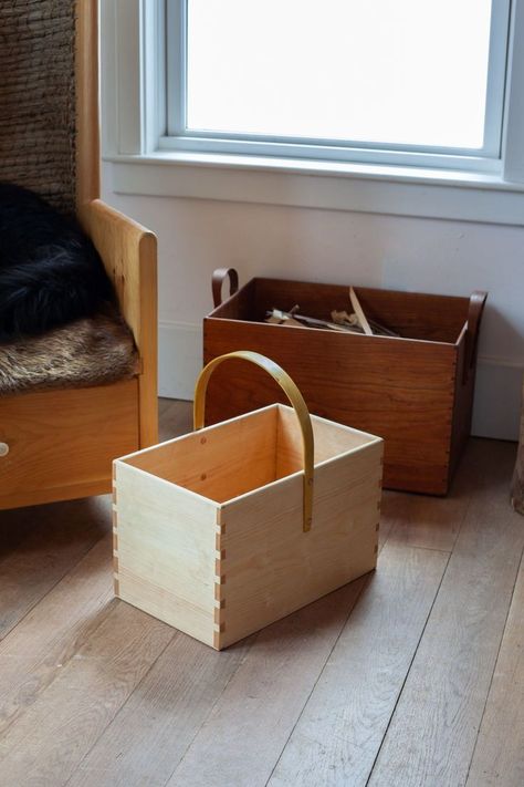 Kindling Storage, Red Dining Chairs, Dovetail Box, Object Of Desire, Shaker Boxes, Box Building, Dovetail Joinery, Fireplace Hearth, Organization Solutions