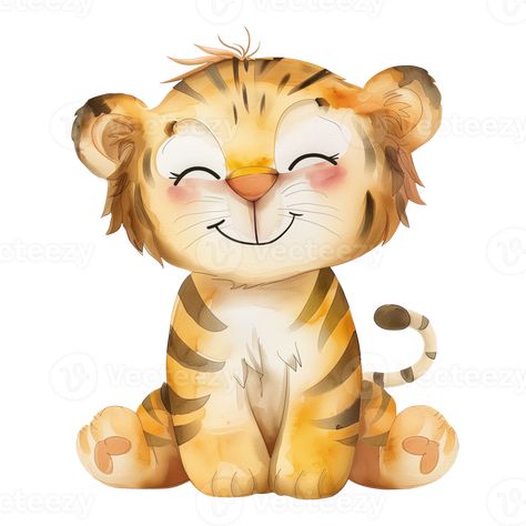 Tiger Cub Drawing, Nursery Decorations, Invitation Background, Cute Watercolor, Cards Art, Tiger Cub, Cityscape Photos, Logo Banners, African Animals