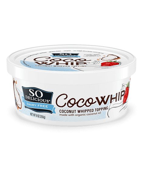 Top desserts, beverages and more with light, fluffy, oh-SO-Delicious Cocowhip. Crafted with smooth coconutmilk. Dairy-free has never been SO Delicious. Cocowhip Recipe, Dairy Free Whipped Topping, Coconut Milk Creamer, Cow Food, Top Desserts, Coconut Milk Chocolate, Golden Milk Latte, Coconut Almond, Chocolate Coconut