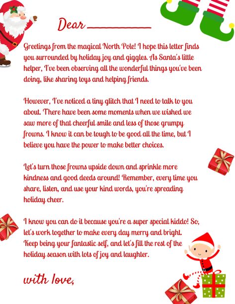 Printable Elf on the shelf bad behavior letters free printables Elf Note For Bad Behavior, Elf Warning Letter Free Printable, Elf On The Shelf Bad Behavior Letter, Elf Printables Free, Elf On Shelf Letter, Elf Letters Printable, Elf 2023, Printable Elf On The Shelf, Elf Report Card