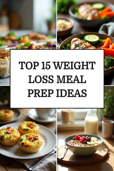 Top 15 weight loss meal prep ideas with images of healthy dishes and snacks. Tasty Meal Prep, Flavorful Salads, High Protein Dishes, Best Meal Prep, Tasty Meals, Meal Prep Ideas, Positive Changes, Breakfast Meal Prep, Meal Prep For The Week