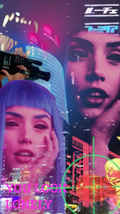 #aesthetic #neonsigns #moodboard #bladerunner2049 #cyberpunk #futurism #scifiaesthetic Hyper Futuristic Aesthetic, Cyberpunk Y2k Aesthetic, Futurecore Aesthetic, 80s Cyberpunk Aesthetic, Cyberpunk Birthday, Retro Cyberpunk Aesthetic, Futuristic Dystopian Aesthetic, 90s Futurism, Home Office With Plants