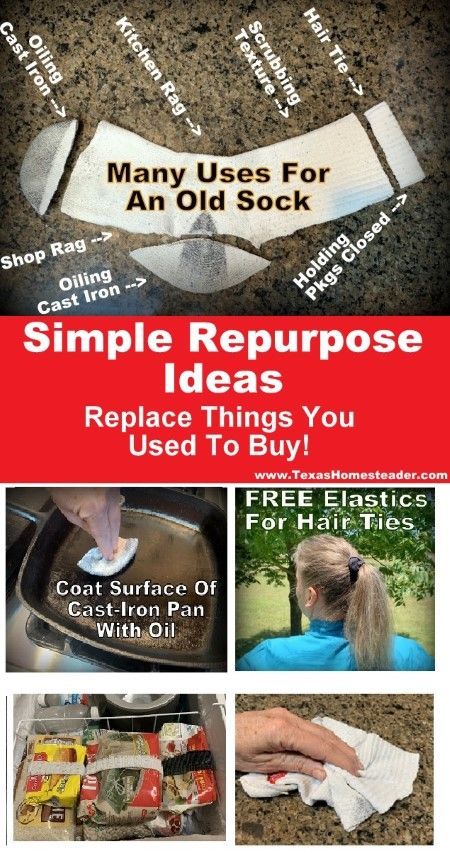 5 Simple Ways To Repurpose An Old Sock. ~ Texas Homesteader Tumbling Composter, Cast Iron Care, Compost Bucket, Band Problems, Diy Recycled Projects, Creative Life Hacks, Cast Iron Cleaning, Freezer Organization, Porch Rocker