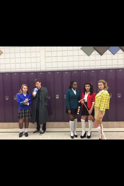 The Heathers Halloween Costume, Jd Heathers Halloween Costume, Heathers Group Costume, Halloween Costumes Heathers, Heathers Halloween Costume Group, Group Halloween Costumes Aesthetic, Heathers Halloween Costume, Broadway Halloween Costumes, Group Halloween Costumes For 5