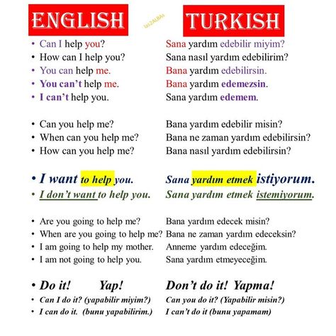 Turkish Lessons, Learn Turkish Language, Turkish Language, English Sentences, English Grammar, Language Learning, Show Me, Learn English, Grammar