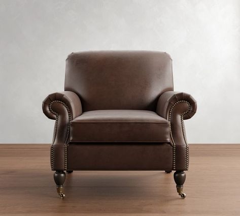 Grey leather chair