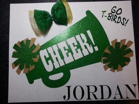 Cheer camp door sign Cheer Camp Door Signs, Cheerleader Homecoming Poster, Cheer Camp Door Decorations Ideas, Cheer Door Decorations, Cheer Posters Ideas Signs Cheerleading, Cheer Camp Door Decorations, Cheer Locker Decorations, Congratulations Sign, Nfl Crafts