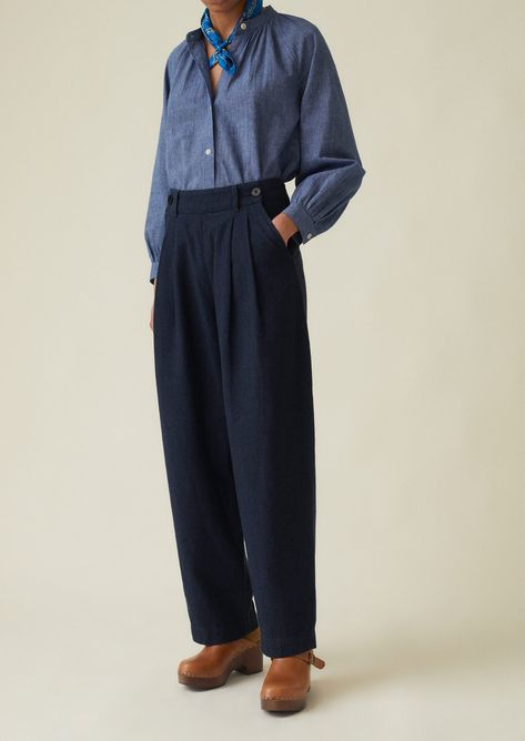 Simple Wardrobe, Canvas Pants, Simple Clothing, Cotton Plant, Cotton Trousers, Cotton Pants, For The Home, Simple Outfits, Chambray