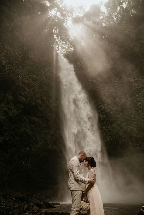 Wooden Wedding Arch, Waterfall Bali, Wooden Wedding Arches, Renewal Ceremony, Wedding Notebook, Vow Renewal Ceremony, My Prince Charming, 10 Year Anniversary, Marriage Life