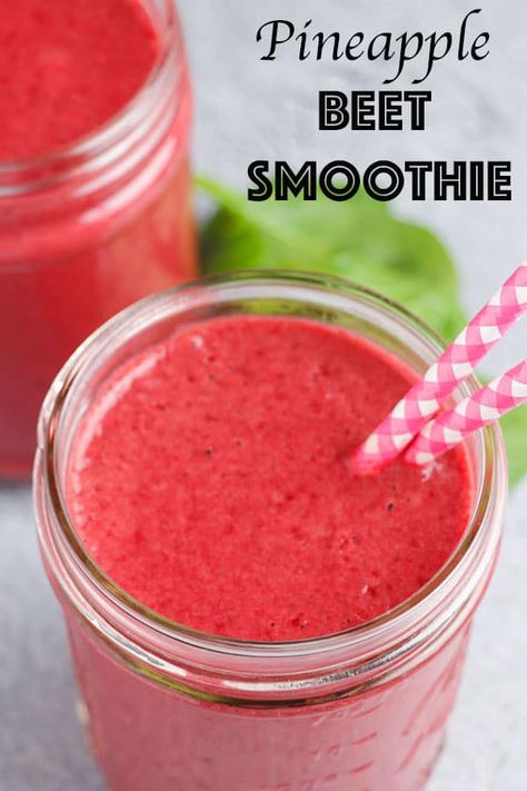 Vibrant pineapple beet smoothie is naturally sweet, delicious, and packed full of nutrients. Beet Pineapple Smoothie, Smoothies With Beets Recipes, Sweet Beet Juice Recipe, Beets Recipe Smoothie, Beets For Fertility, Beet Juice Smoothie, Beet Pineapple Juice Recipe, Beet Recipes Smoothie, Raw Vegan Smoothie Recipes