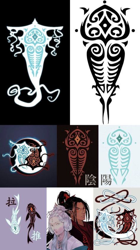 Rava And Vaatu Avatar Tattoo, Korra Tattoos, Avatar Korra Tattoo, Atlab Tattoos, Avatar Raava, Raava Tattoo, Legend Of Korra Tattoo, Raava And Vaatu, Atla Tattoo