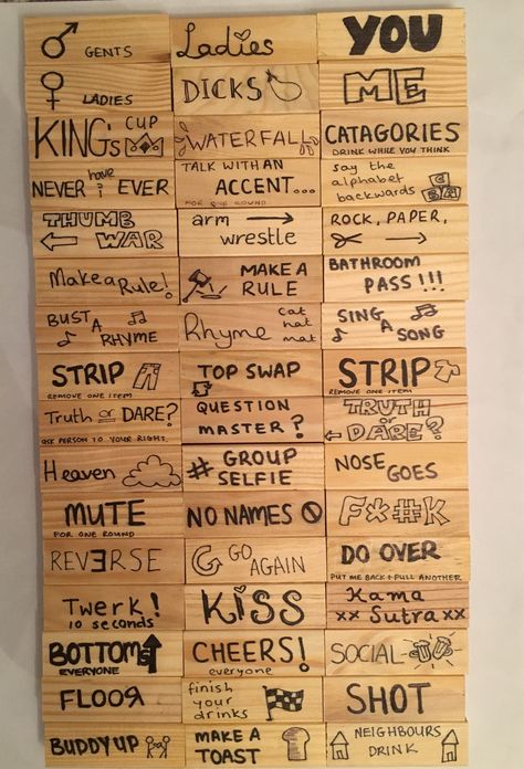 Drinking game jenga Jenga Drinking Game, Christmas Drinking Games, Drunk Jenga, Drunk Games, Jenga Game, Teen Party Games, Drinking Games For Parties, Fun Drinking Games, Christmas Drinking