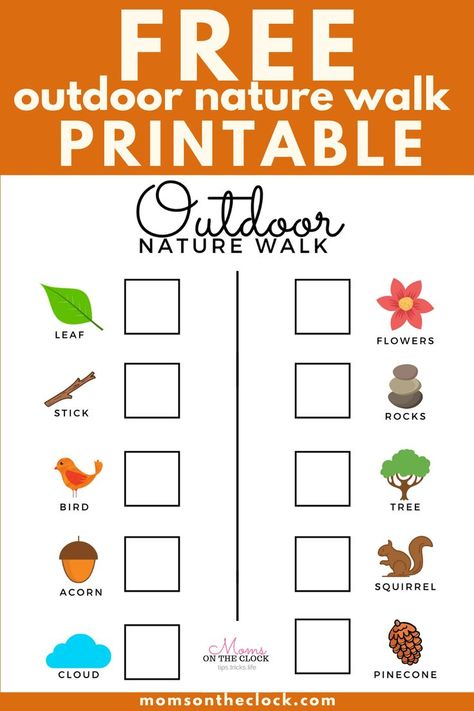 Nature Walk Scavenger Hunt, Preschool Scavenger Hunt, Treasure Hunt For Kids, Homeschool Activity, Free Activities For Kids, Free Printable Activities, Scavenger Hunt For Kids, Nature Walk