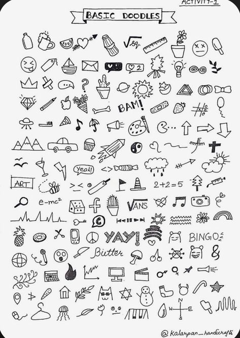 Basic Doodles, Doodles To Draw On Your Hand, Doodle For Beginners, Doodles Simple, Small Doodles, Bible Doodles, Draw Doodles, Doodle Art For Beginners, Sketches Doodles